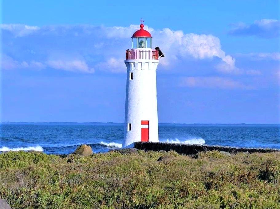 Lighthouse at Griffiths Island with Penguin Colony