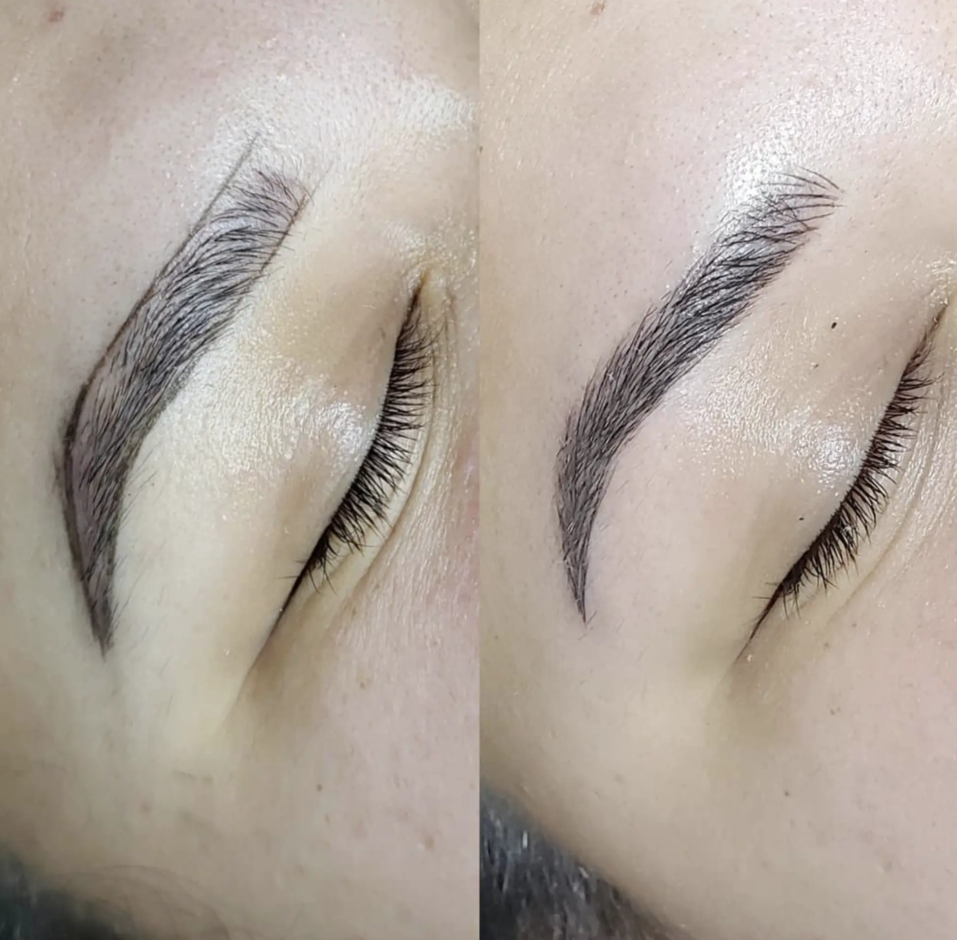 oily skin microblading results